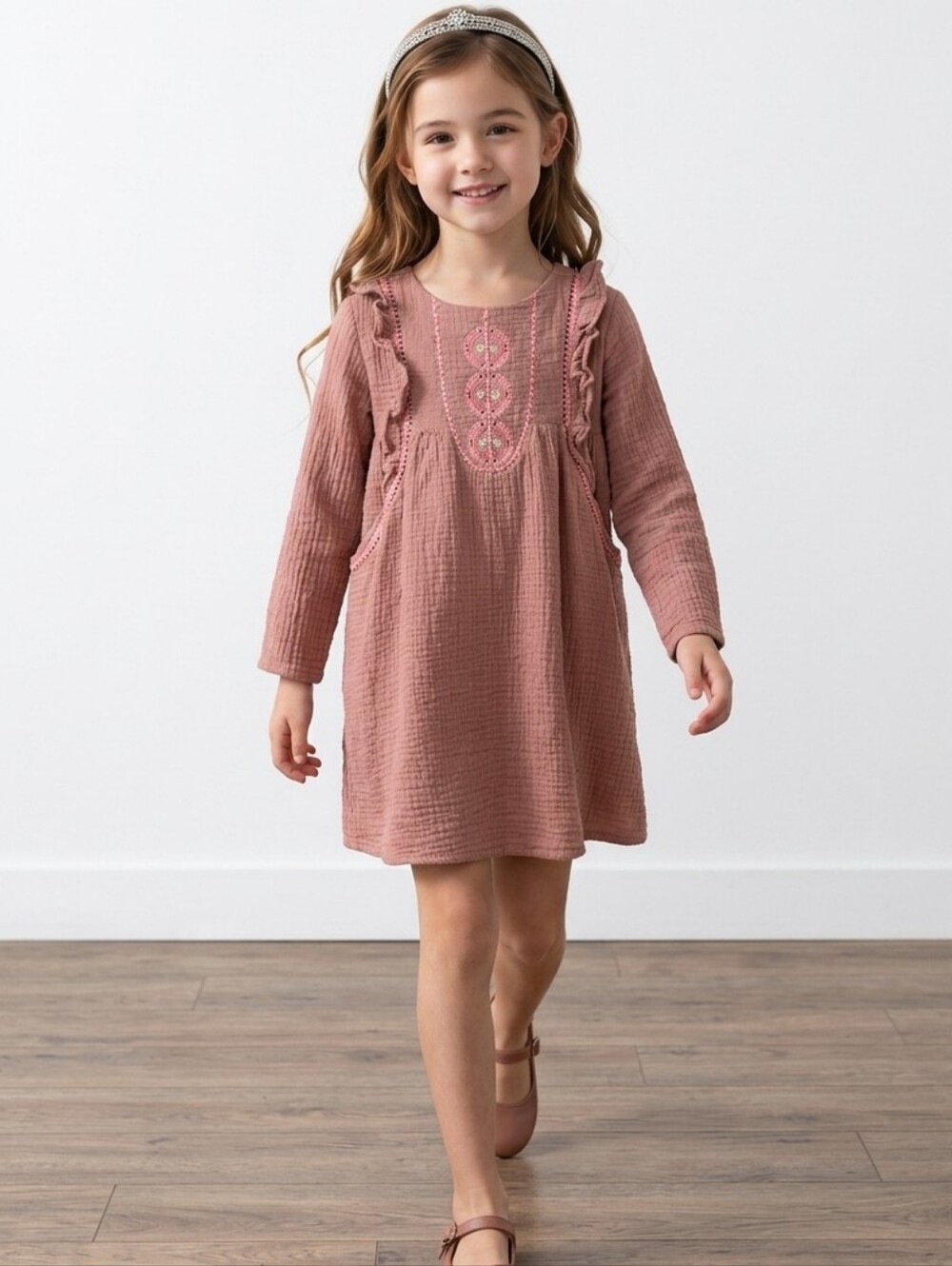 Louse Misha Paris Embridered Dress Paracas Sienna 8